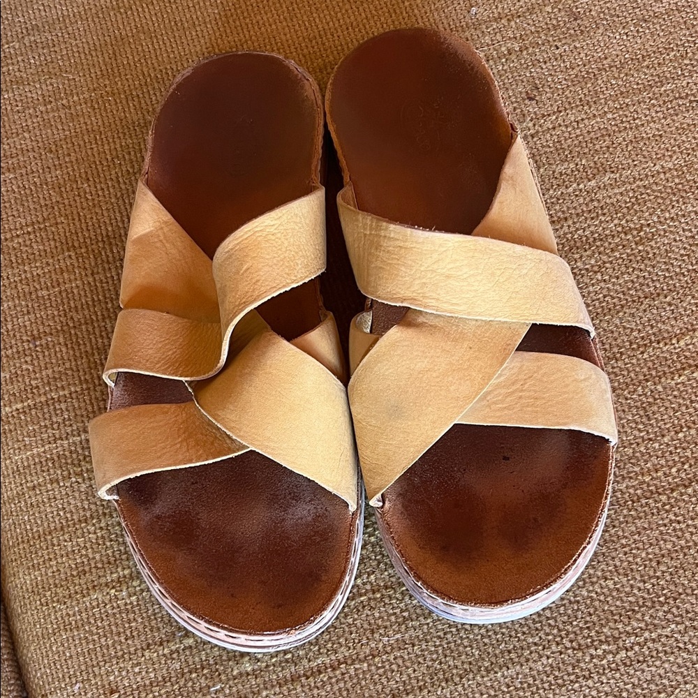Chaco Yellow Leather Sandals